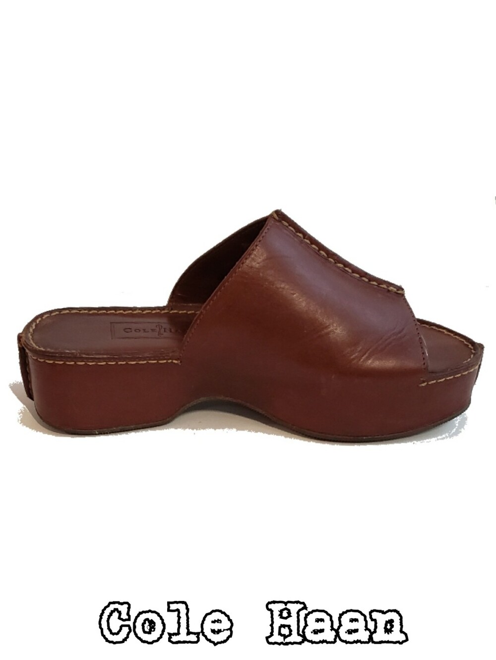 Cole Haan Leather women's Brown Slide Clog